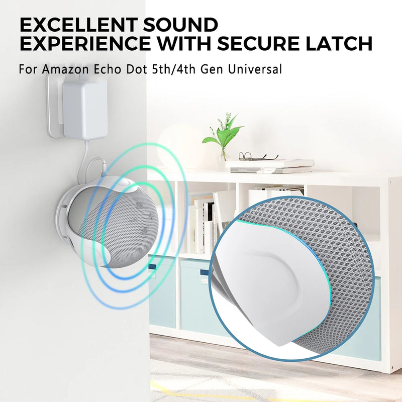 Suporte, Bluetooth Com Gerenciamento de Cabos, para Echo Dot 5, 4