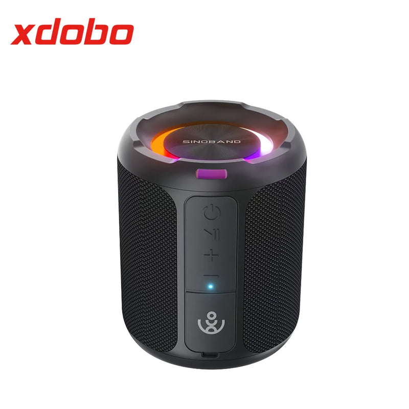 Xdobo 3 40w alto-falante bluetooth subwoofer sem fio à prova d´água suporte tf cartão aux usb com luz led