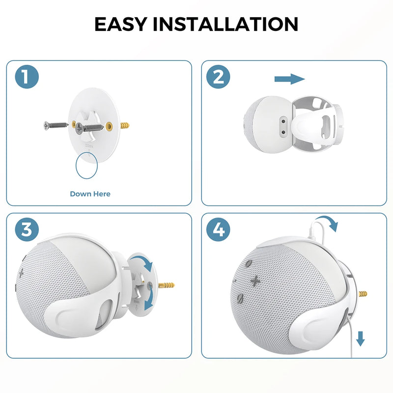 Suporte, Bluetooth Com Gerenciamento de Cabos, para Echo Dot 5, 4